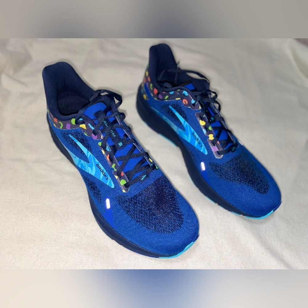 NEW Brooks Launch 9 REFLECTIVE (B) men’s Sz 13 Running Shoes Sneakers Multicolor - Picture 8 of 14